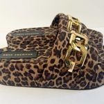 Good American New Leopard Chain Platform Slides 7.5 Photo 2