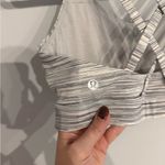 Lululemon  White and Gray Striped Bra Photo 2
