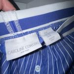 Caroline Constas New,  Stripe Print Shirt and Short Sleepwear Set Size M  Photo 4