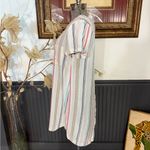 Cloth & Stone  Linen Blend Striped Button Back Dress ~ Size Small 💚🍄 Photo 2