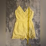 Japna  Sunny Yellow Lace V-Neck Romper Photo 5