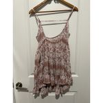 Brandy Melville  Rose Floral Mini Dress Open Back Size Small Sun Dress Photo 1