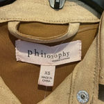 Philosophy Republic clothing beige button-down suede top Photo 9
