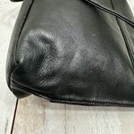 Liz Claiborne Vintage 90s Black Leather Shoulder Bag Minimalist Working Girl Photo 4