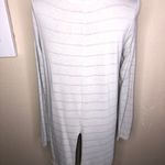 Michael Stars Long Sleeve Light Gray Striped Shirt with Tuxedo Tails Size M Photo 4