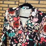 EXPRESS  Black Floral The‎ Portifino Shirt Dress Size Small Photo 2