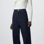 ZARA nwt ribbed white turtleneck fitted sweater top Photo 2