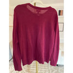 Croft & Barrow Button Front Cardigan Deep Red Parisian Scandi Preppy Soft LP Photo 2