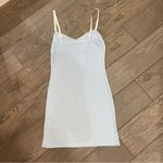 Edikted  Pointelle Mini Dress Light Blue Photo 2