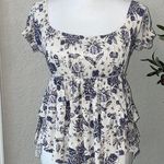 Free People Women’s Boho Floral Print Off the Shoulder Blouse Size Small Photo 0