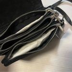 Vera Pelle Crossbody Purse Black Genuine Suede & Leather Bag NWT MADE IN ITALY Photo 8