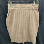 Banana Republic : Office/Business/Work cream/black stripped skirt- belt- size 4P Photo 0