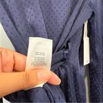 Aritzia Wilfred  Callie Satin Wrap Mini Dress Navy Polka Dot Size XS NWT Photo 10