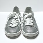Schutz Sanjay Silver Glitter Sneakers Tennis Shoe Size 8 Photo 2