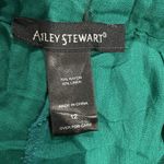 Ashley Stewart  Pants Womens 12 Linen Kelly Green Wide Leg Stretch Drawstring Photo 1