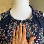 Knox Rose  Navy Floral Tank Top boho romantic Flowy casual travel‎ tropical Photo 2