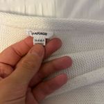 Garage white  cropped off the shoulder sweater Photo 2