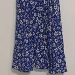 Calvin Klein Blue Floral Faux Wrap Midi Dress Sz 8 Photo 3