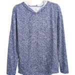 WE WANDER Stitch Fix Multicolor Print Hooded Pullover Long Sleeve Women's XS Blue Photo 0