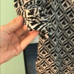 Fun2Fun  Womens Black White Geometric Print Long Sleeve‎ Button Up Tunic Top M Photo 2