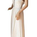Calvin Klein Ivory White Timeless Elegant Dress Embellished Crystals size 2 Photo 8