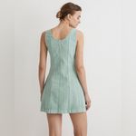 Madewell NWT  Light Green Denim Sleeveless Seamed Mini Dress Dress Size 16 Photo 2