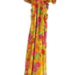 Show Me Your Mumu  Pink and Yellow Floral Midi Dress Photo 3