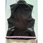 Bebe New Izzy Zip up Vest Black with Gold Detail sz 2 Photo 7