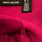 DKNY  Jeans M long sleeve pink blouse black trim Photo 4