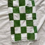 Loft green and white checker painted jeans Photo 10