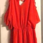 Cold Shoulder Romper Red Size M Photo 2