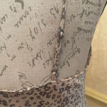 Abercrombie & Fitch  Y2K Cowl Neck Satin Slip Bias Dress Animal Print beige Sz S Photo 4