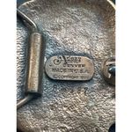 Belt Buckle American Indian Buffalo Bison Fur Cap Dress 1970s Vintage Brown Photo 3