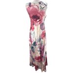 Komarov Floral Charmeuse Lace Sleeveless Maxi Dress Pastel Dream Pink Size undefined Photo 5