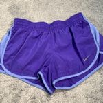 Nike Women's Athletic Shorts in Purple and Light Blue Photo 0
