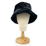 Black Faux Fur Bucket Hat Winter Soft Plush Fuzzy Warm Outerwear Unisex One Size Photo 1