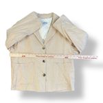 ZARA ‎ Linen Beige Buttoned Blazer Womens Size M Business Preppy Photo 3