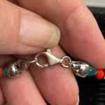 Sterling Silver and Turquoise Heart and Evil Eye necklace Red Photo 5