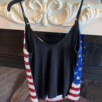 Miss Chievous  Sequined Tank Red White Blue American Flag New Photo 5
