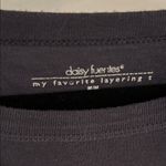 Daisy Fuentes  Charcoal Long Sleeve Layering Tee Photo 1