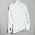 ZARA WOMAN CONTRAST TRIM SEAMED STRAIGHT CUT BLAZER Photo 3