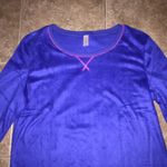 None Blue Fuzzy Sweater Photo 1