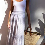 NWT Emerson Fry India Collection Shirred Maxi in Solstice Indigo Skirt XS/S Blue Size undefined Photo 0