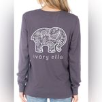Ivory Ella  Sweet Paisley Long Sleeve T-Shirt Size Small Photo 1