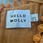 Hello Molly Women’s Orange Lace Mini Ruffle Dress Size 4 Photo 2
