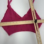 ZARA Knit Bralette Womens Small Pink Ribbed Stretch Cropped Top Tank Strappy New Photo 5