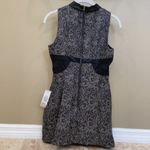 BCBGeneration Mockneck mini Black and Silver Dress. Size 0. NWT Photo 3