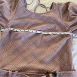 Free People  Plaid Puff Sleeve Belted Mini‎ Dress L | Preppy Soft Aesthetic Photo 5