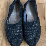 Toms sz 7.5 W black silver sparkle flats Photo 0