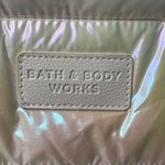Bath & Body Works  Iridescent White Puffer Tote Bag NWT Photo 1
